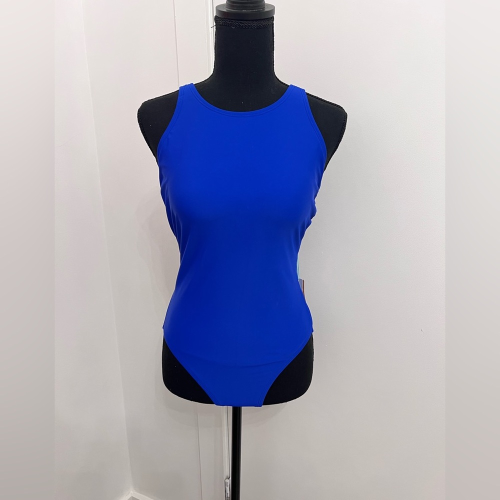 Kona Sol Women's Blue One-Piece Swimsuit